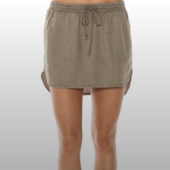 Bella Dahl Tencel High-Low Mini Skirt - Picture 1 of 15
